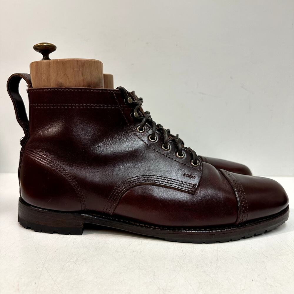 NEW HEELS Rancourt & Co x Eastland Cap Toe Service Boot Burgundy Maine USA 12 D